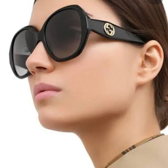 NEW GUCCI GG0796S 001 NEW WOMEN’S OVERSIZED SUNGLASSES GUCCI - Picture 7 of 14